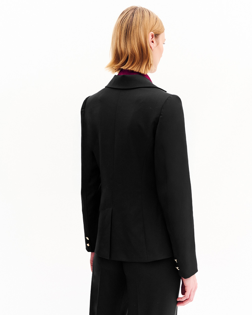 Σακάκι μάλλινο μεσάτο κοντό