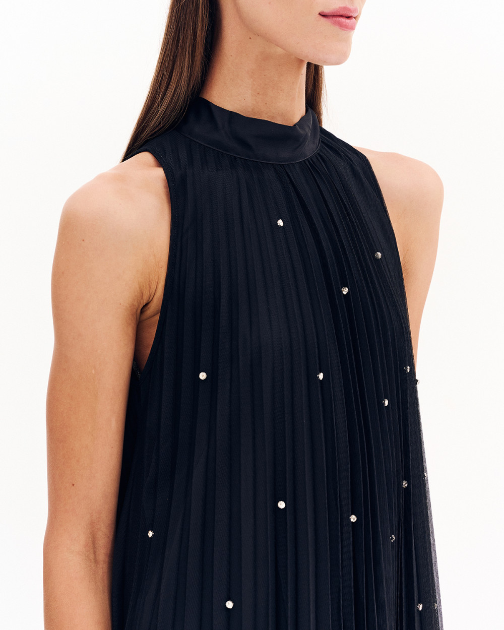 Φόρεμα με τούλι και strass