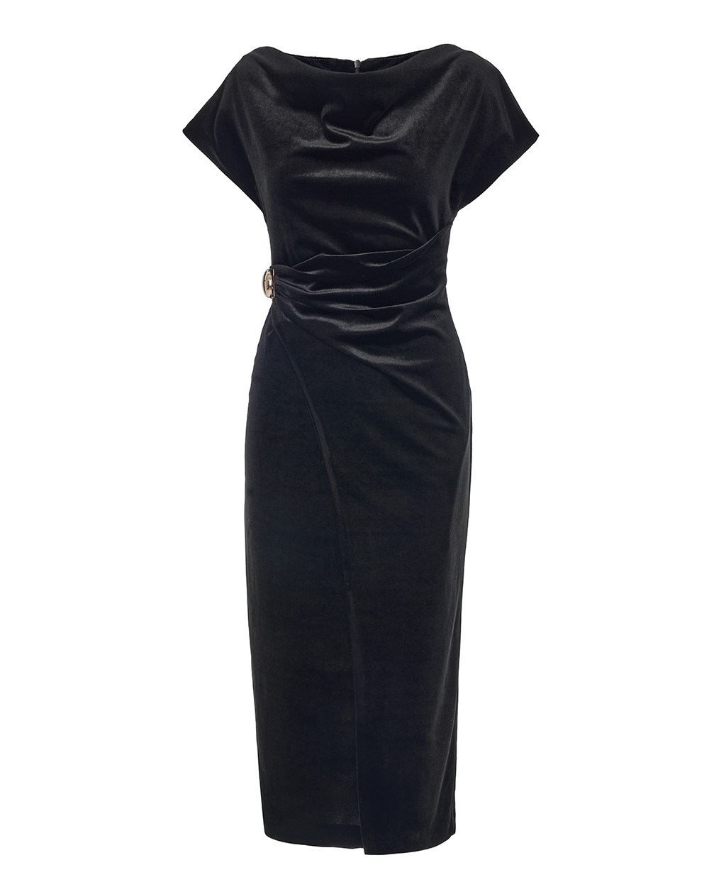 Φόρεμα βελούδο ντραπέ midi