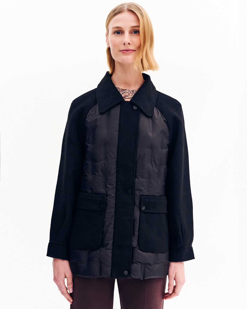 Μπουφάν με δύο υφάνσεις