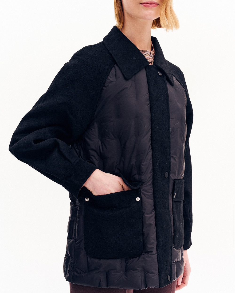 Μπουφάν με δύο υφάνσεις