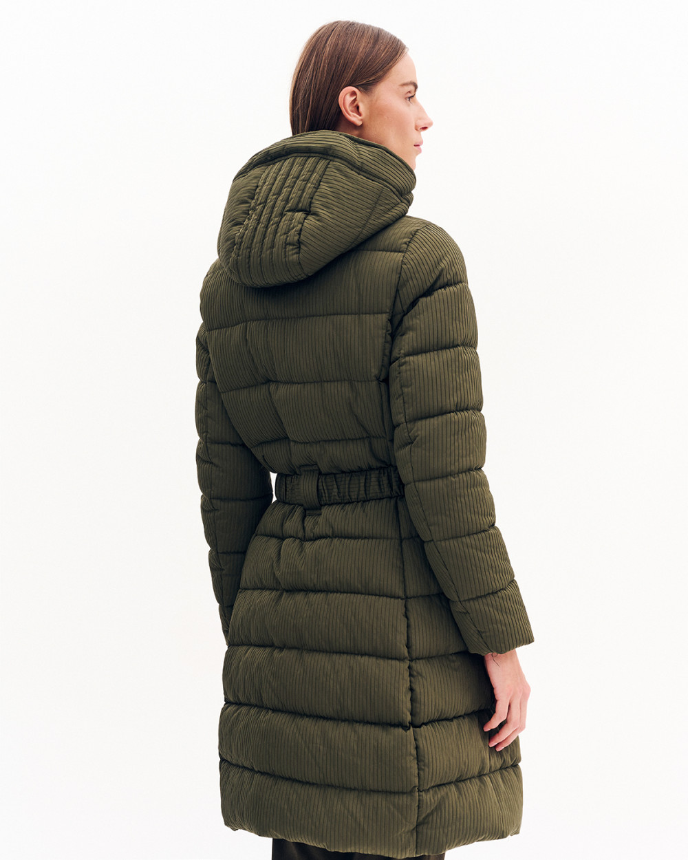 Μπουφάν με κουκούλα και ζώνη