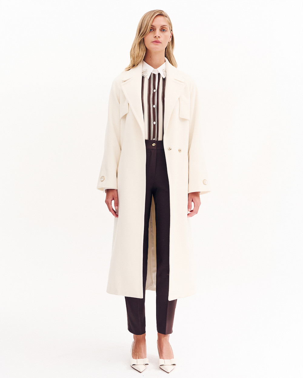 Παλτό μακρύ με γιακά