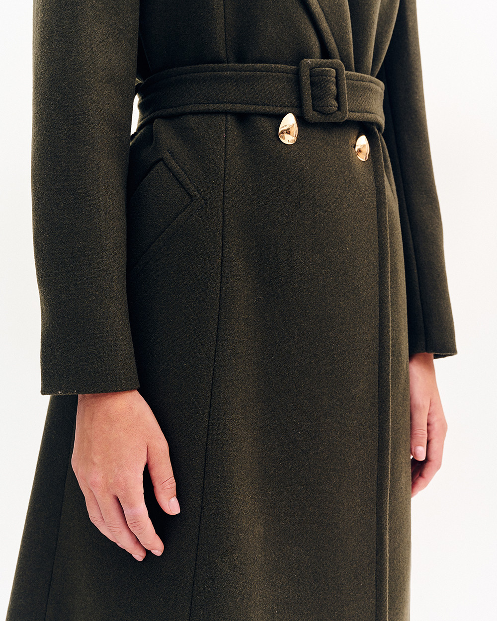 Παλτό σταυρωτό με ζώνη