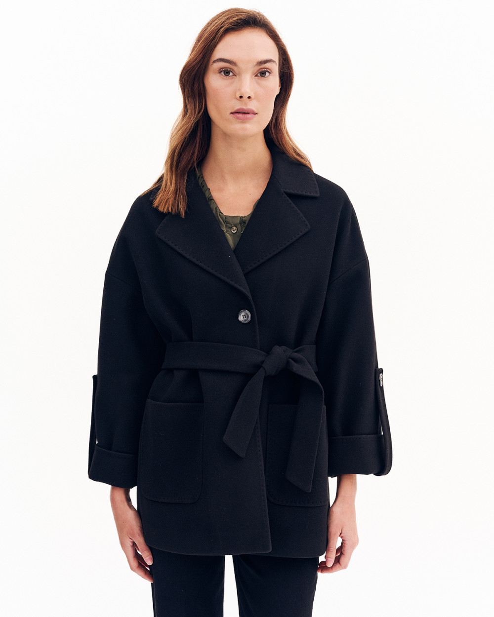 Παλτό κοντό με ζώνη