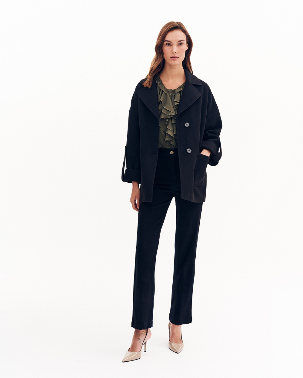 Παλτό κοντό με ζώνη