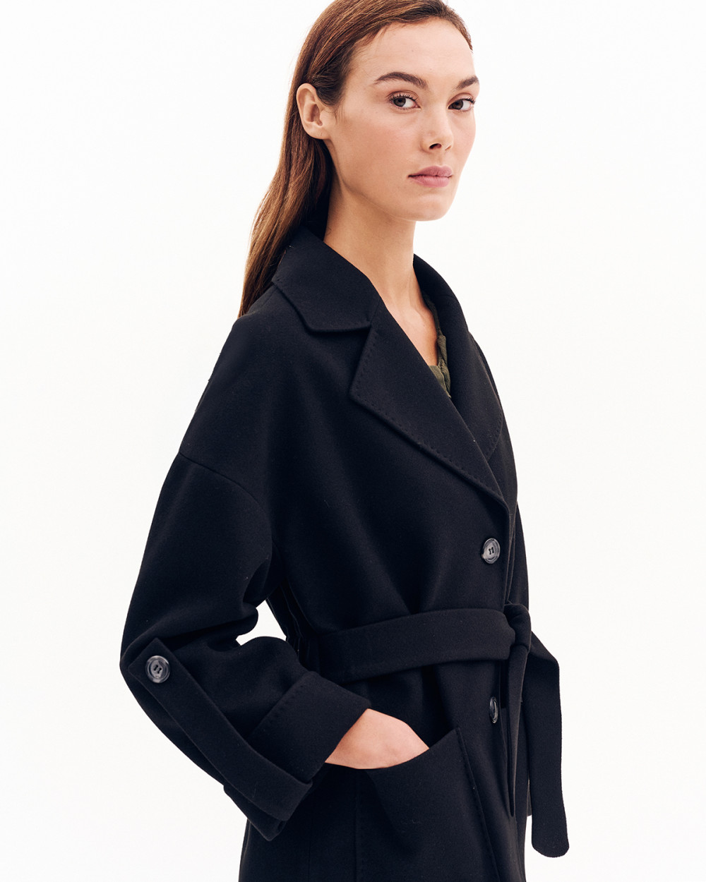 Παλτό κοντό με ζώνη