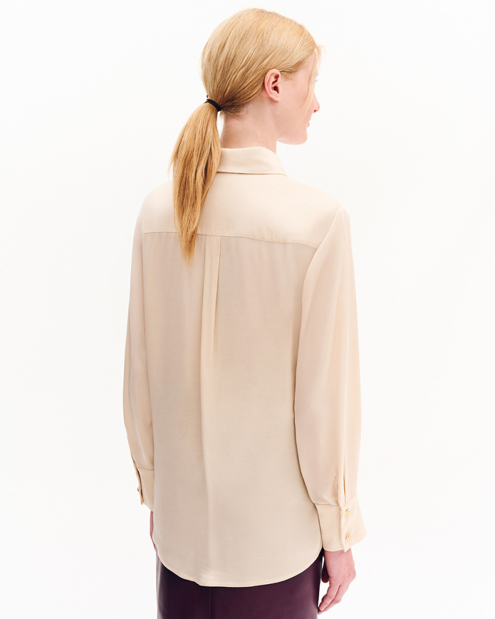 Πουκάμισο satin με χρυσά κουμπιά