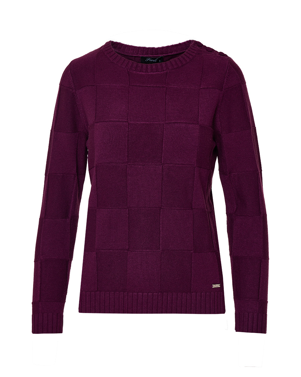 Πλεκτή μπλούζα με γεωμετρικό μοτίβο