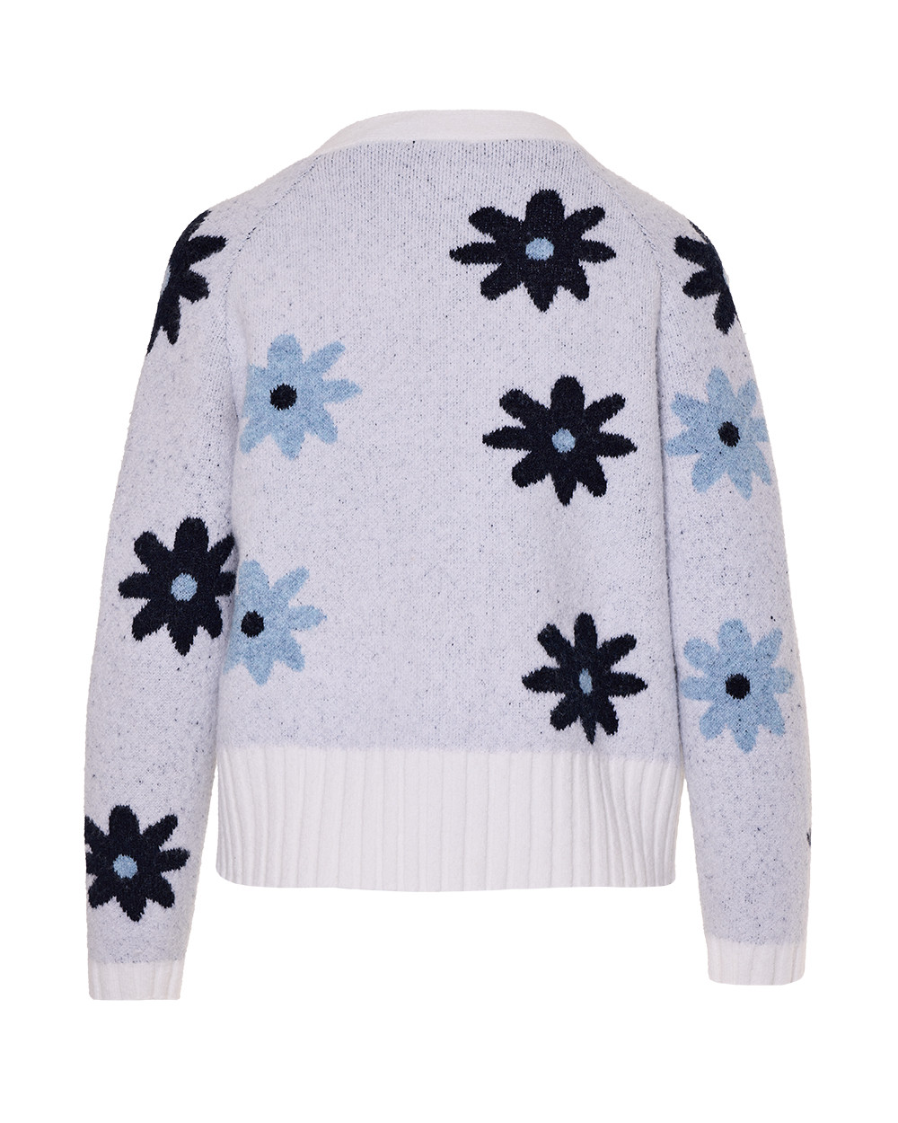 Πλεκτή ζακέτα με μοτίβο λουλουδιού