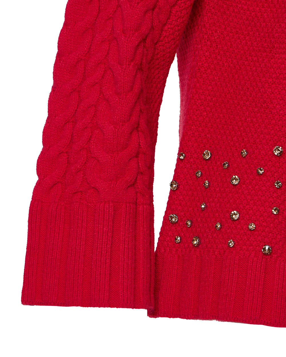 Πλεκτή μπλούζα με strass