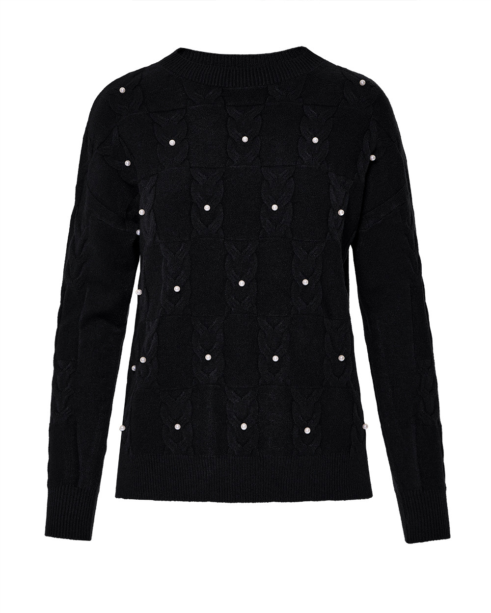 Πλεκτή μπλούζα με πέρλες