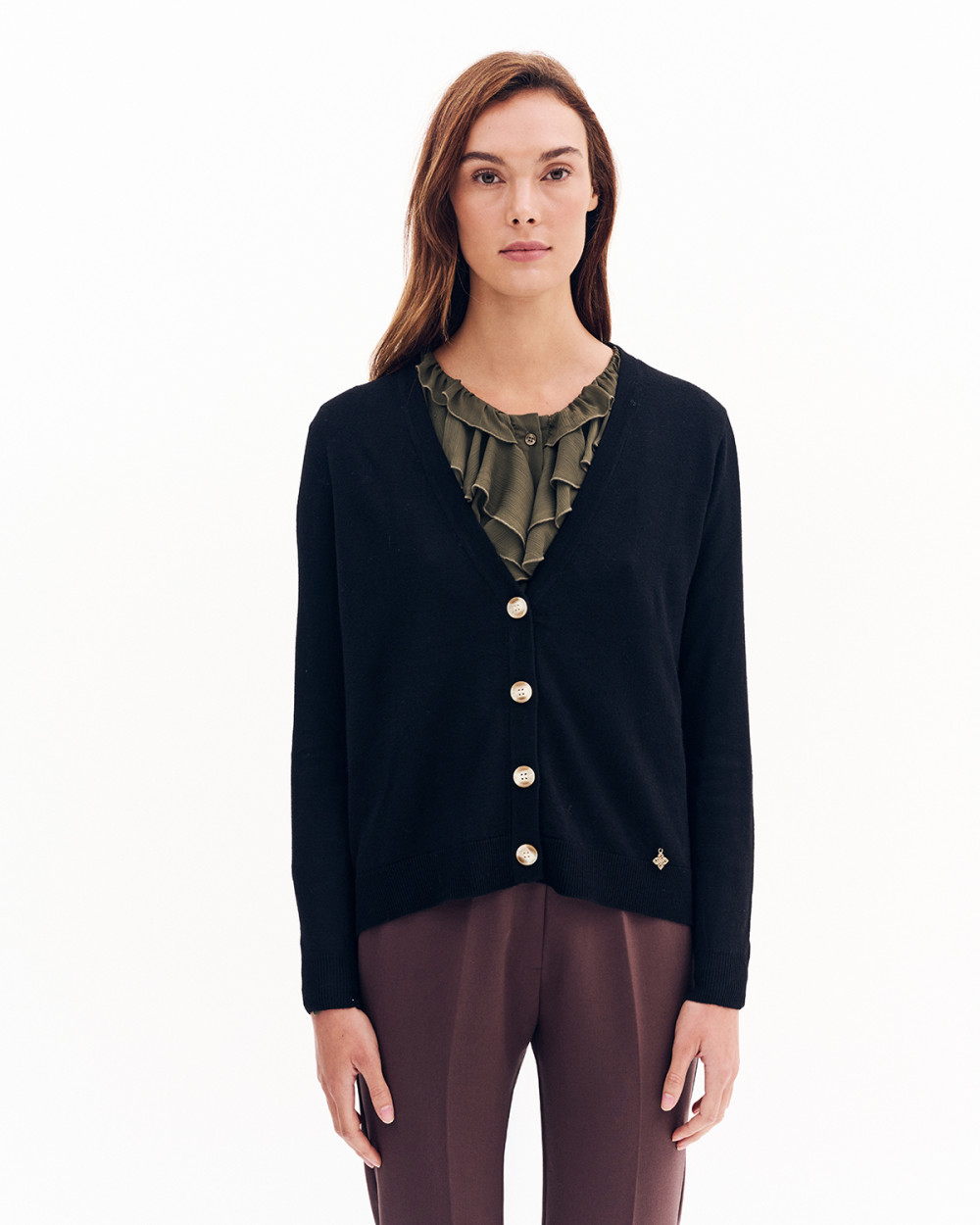 Πλεκτή ζακέτα με κουμπιά