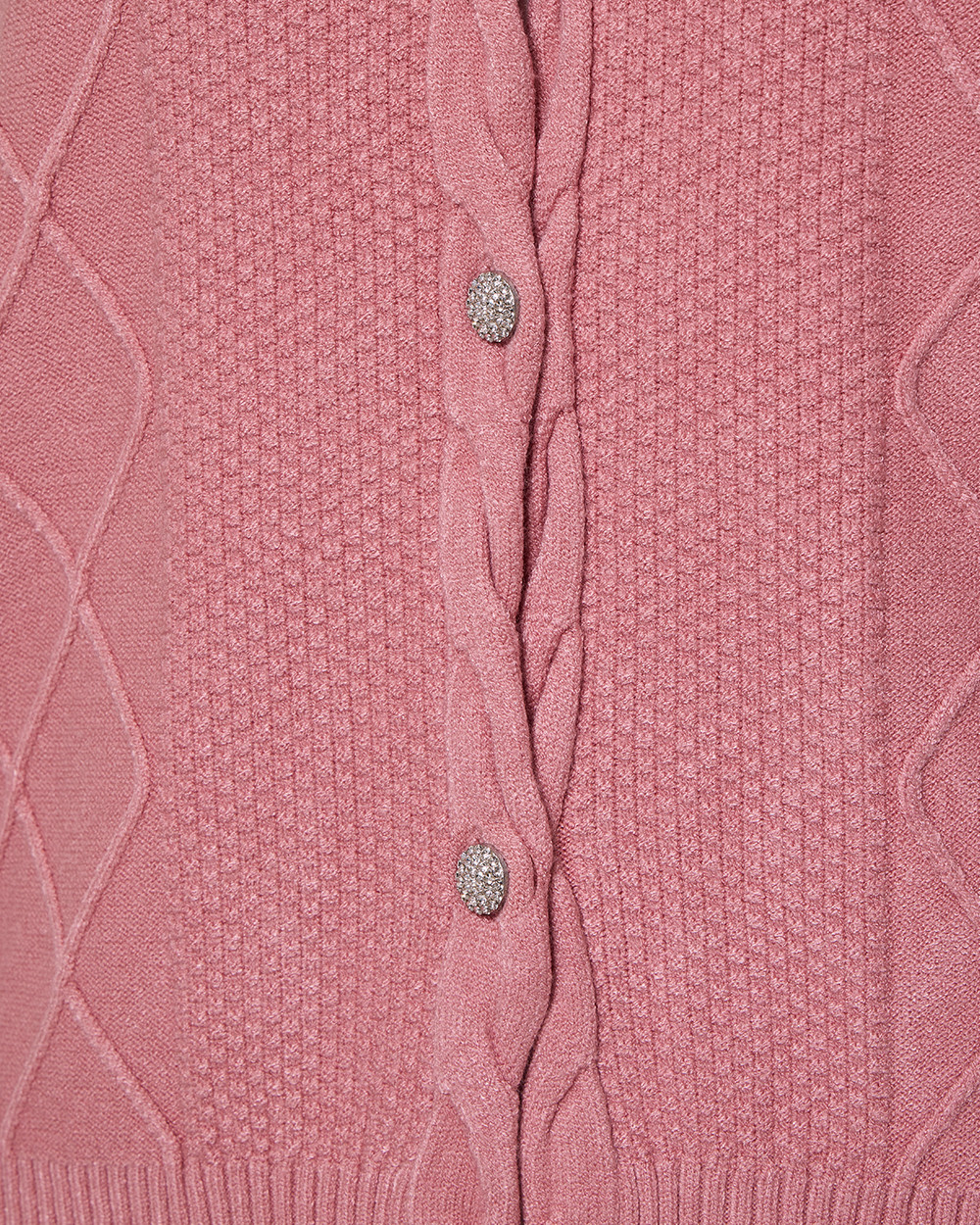 Πλεκτή ζακέτα με strass κουμπιά