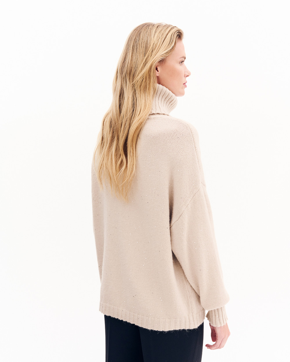 Πλεκτό ζιβάγκο με λεπτή παγιέτα