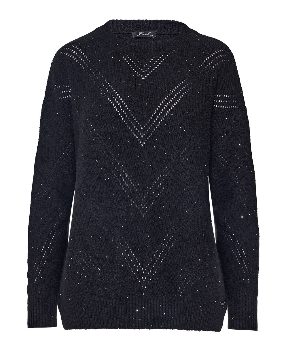 Πλεκτή μπλούζα με διάτρητο σχέδιο