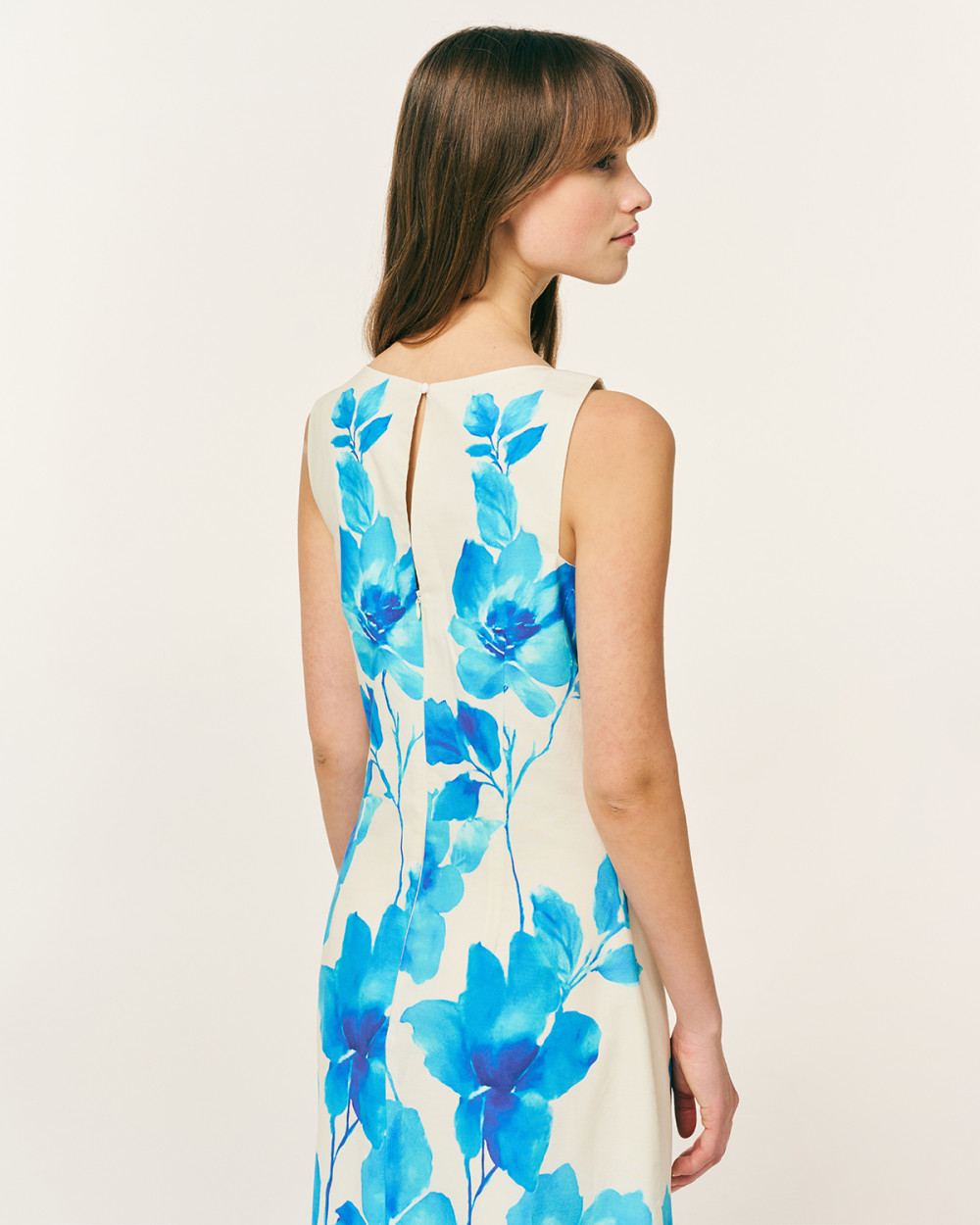 Φόρεμα αμάνικο floral maxi