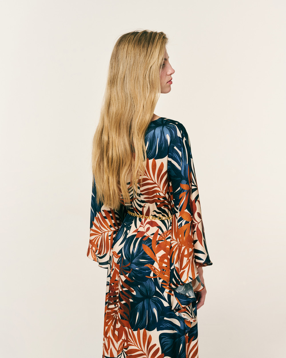 Φόρεμα maxi floral βισκόζ