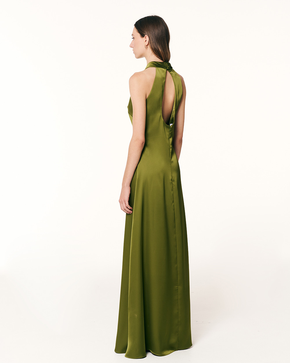 Φόρεμα halter satin maxi