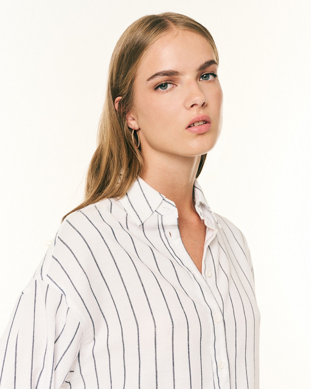 Πουκάμισο ριγέ βαμβακερό oversized