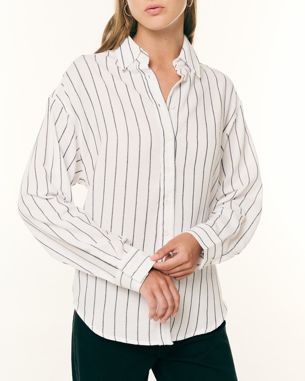 Πουκάμισο ριγέ βαμβακερό oversized