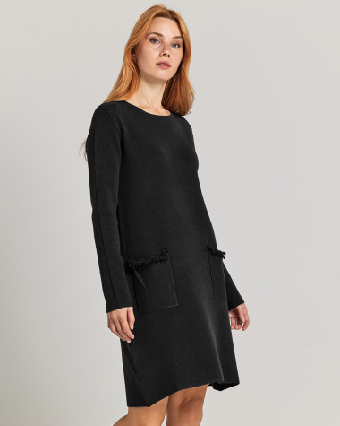 Φόρεμα πλεκτό με τσέπες