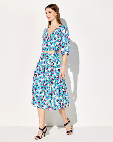 Φούστα floral με πιέτες