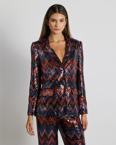 Σακάκι σε γεωμετρική παγιέτα