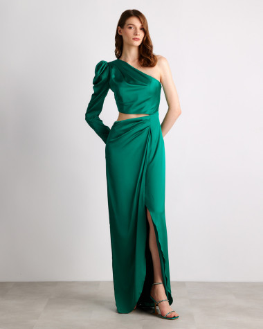 Φόρεμα με ένα μανικί αμπιγιέ