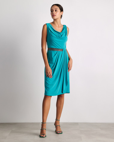 Φόρεμα ντραπέ αμπιγιέ