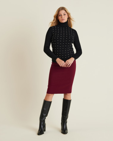 Φούστα κρεπ pencil