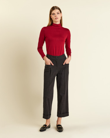 Παντελόνι crop καρό