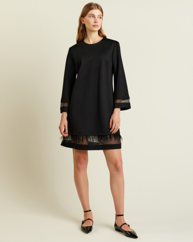 Φόρεμα σάκος με διαφάνεια