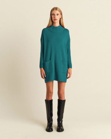 Πλεκτή μπλούζα oversized με τσέπες