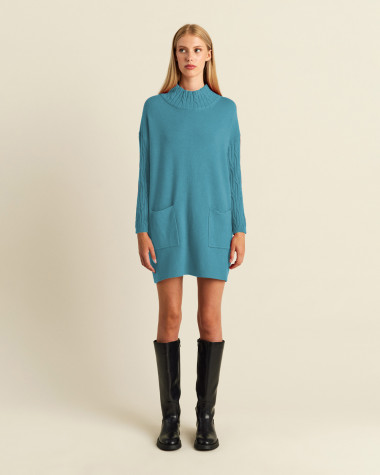 Πλεκτή μπλούζα oversized με τσέπες
