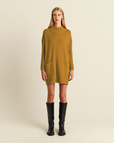 Πλεκτή μπλούζα oversized με τσέπες