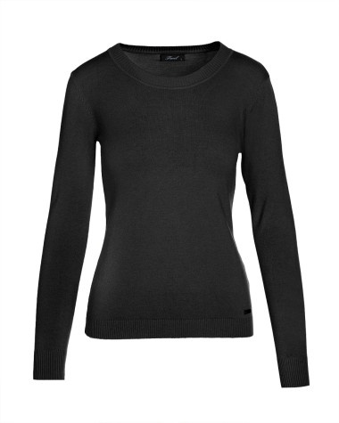 Basic πλεκτή μπλούζα με λαιμόκοψη