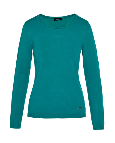 Basic πλεκτή μπλούζα με λαιμόκοψη