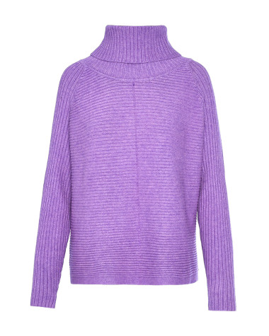 Πλεκτή μπλούζα με άνετο λαιμό