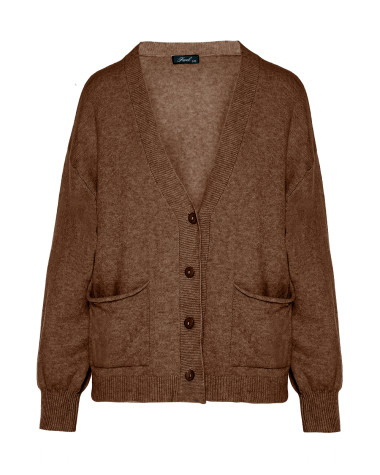 Πλεκτή ζακέτα με λαιμόκοψη "V"