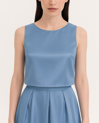 Μπλούζα crop satin