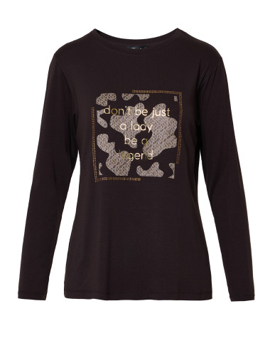 Μπλούζα βισκόζ με strass