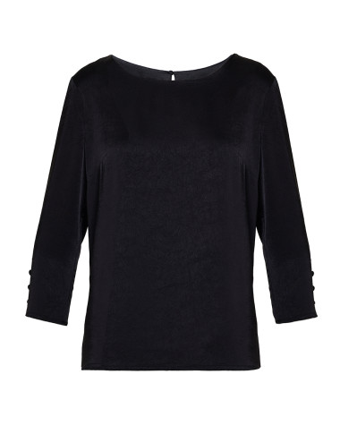 Μπλούζα satin με τρουακάρ μανίκι