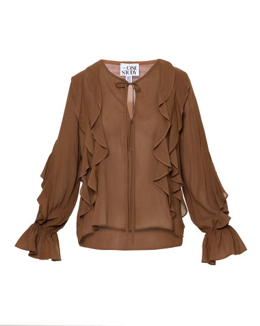 Μπλούζα με δέσιμο και βολάν Case Study