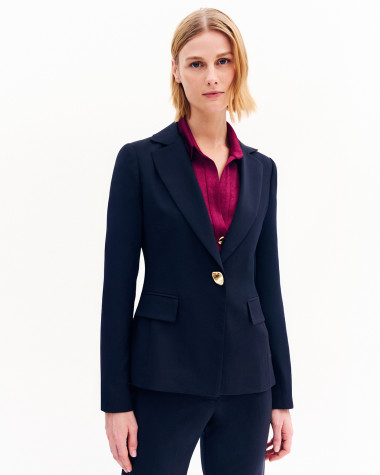 Σακάκι μάλλινο μεσάτο κοντό