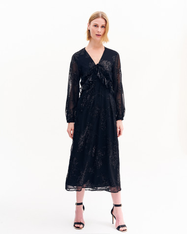 Φόρεμα αμπιγιέ με κέντημα παγιέτα