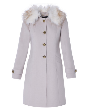 Παλτό μεσάτο με γούνα
