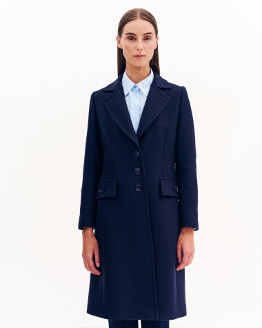 Παλτό ίσιο σε μίγμα μαλλιού