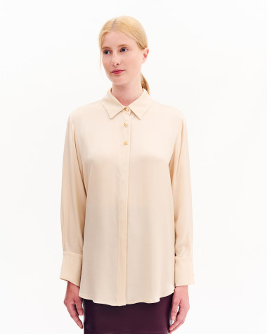 Πουκάμισο satin με χρυσά κουμπιά