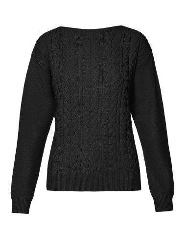 Πλεκτή μπλούζα με σχέδιο πλεξούδες